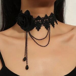 Chic Vintage-Inspired Lace Floral Choker Necklace - Perfect for Everyday & Party